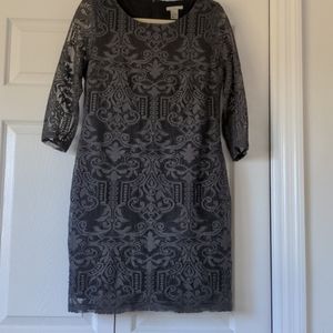 Gray lace dress